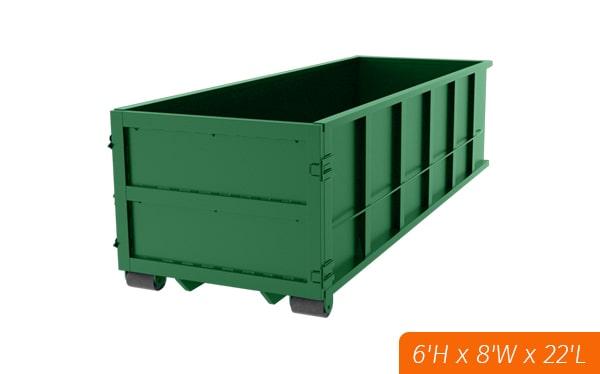 a thirty-yard dumpster is typically ideal for larger projects such as commercial construction or major home renovations